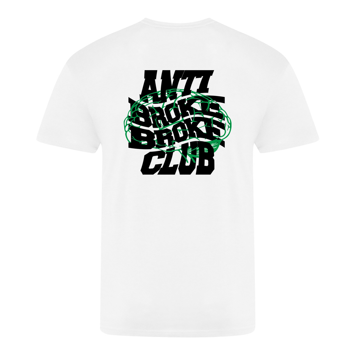 T-SHIRT BLANC HACKER SON FUTUR - ANTI BROKE BROKE CLUB