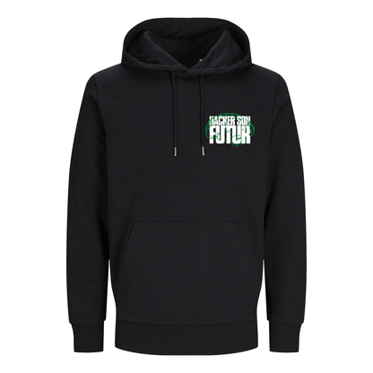 HOODIE NOIR HACKER SON FUTUR - ANTI BROKE BROKE CLUB
