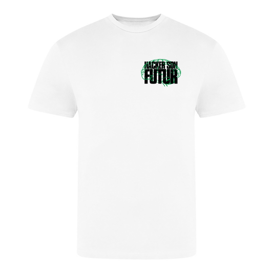 T-SHIRT BLANC HACKER SON FUTUR - ANTI BROKE BROKE CLUB